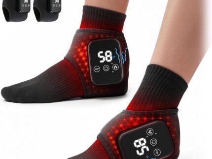 Foot Triple Method Massager, 3 in 1 Cordless & Portable Foot and Ankle Massager with 3 Vibration Modes & 3 Heat Levels, for Heel, Arch, and Ankle Comfort & Relief for Home/Office/Travel (2PCS)