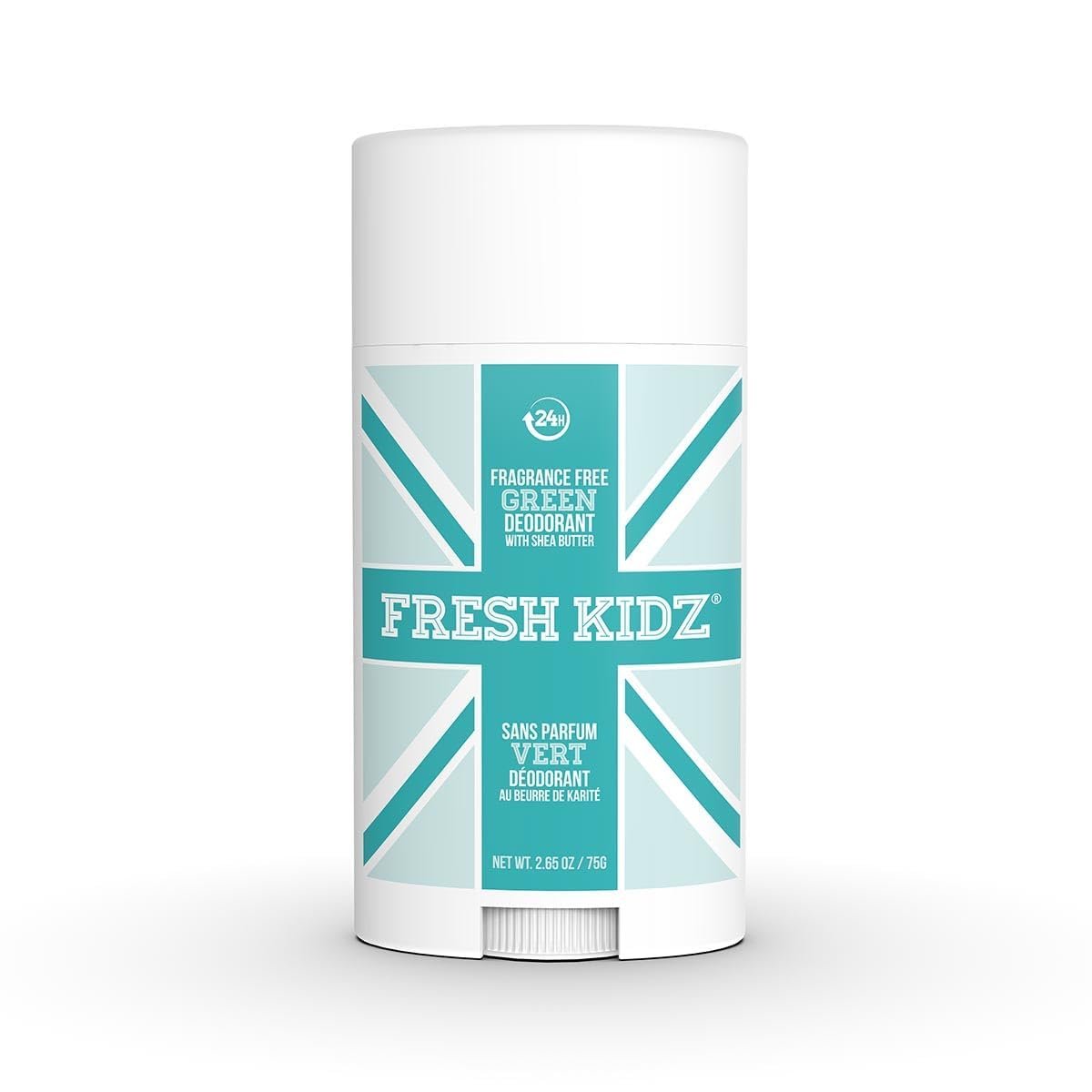 Fresh Kidz Deodorant Stick for Kids and Teens – Baking Soda and Aluminum-free 24 Hour Protection for Sensitive Skin – Unscented “Green”, 2.65 oz / 75 g Fresh Kidz Deodorant Stick for Kids and Teens – Baking Soda and Aluminum-free 24 Hour Protection for Sensitive Skin – Unscented “Green”, 2.65 oz / 75 g