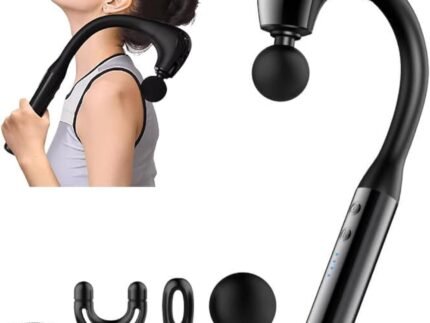 Fronnor Massage Gun Deep Tissue with Extended Handle Revolutionary U-Shaped Back Massager Body Massager for Neck,Shoulder,Leg