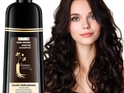 GRYFOX Dark Brown Hair Dye Shampoo 3 in 1 for Gray Coverage