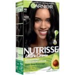 Garnier Nutrisse Ultra Crème Hair Color, 10 Black, 1 Count