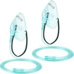 Geiserailie 2PCS L Oxygen Mask with 6.6 Ft Tubing and Adjustable Strap