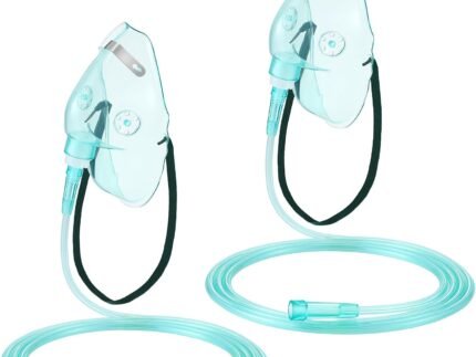 Geiserailie 2PCS L Oxygen Mask with 6.6 Ft Tubing and Adjustable Strap