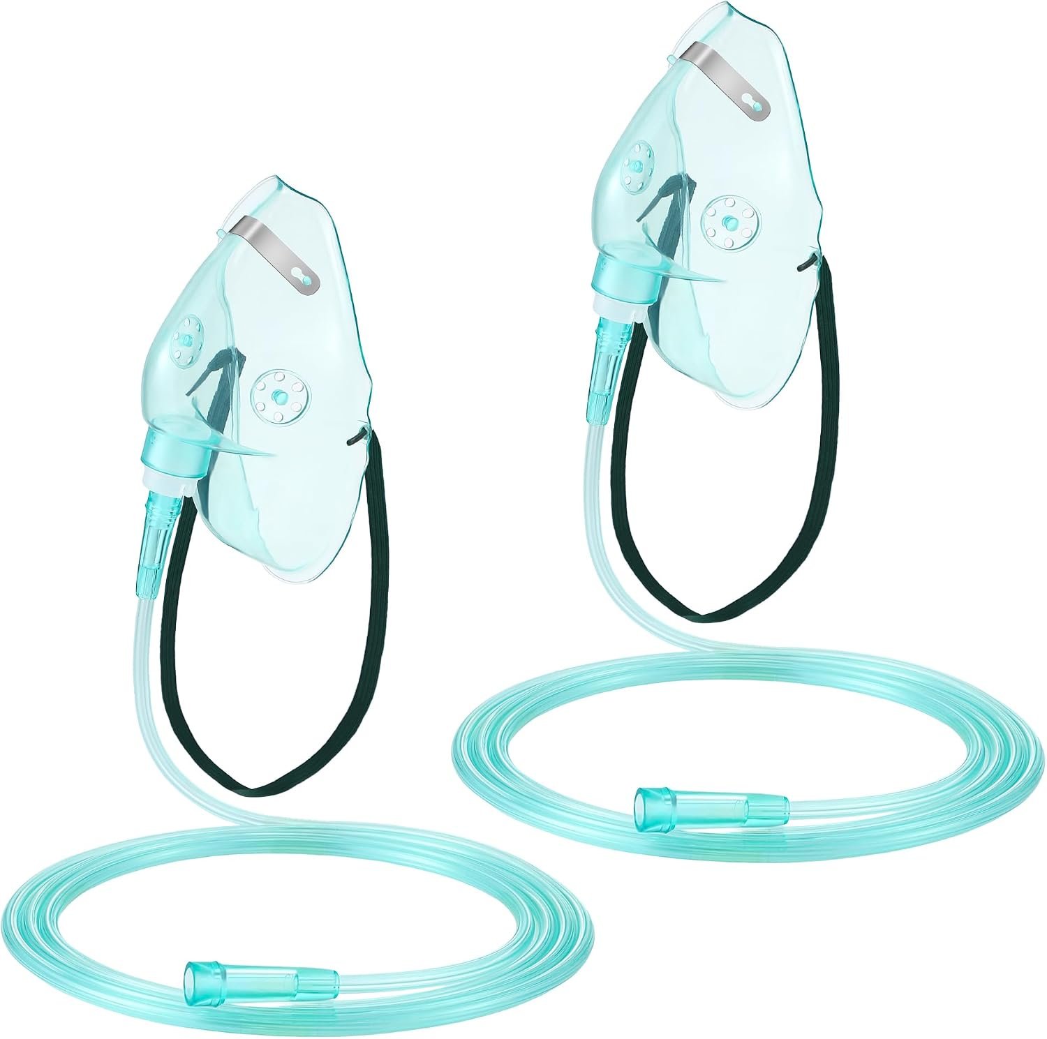 Geiserailie 2PCS L Oxygen Mask with 6.6 Ft Tubing and Geiserailie 2PCS L Oxygen Mask with 6.6 Ft Tubing and Adjustable Strap