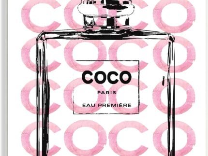 ‘Glam Perfume Bottle Brand Text’| Wall Plaque Art