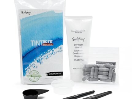 Godefroy Hair Color Tint Kit, Natural Black, 20 Applications, Root Touch-Up