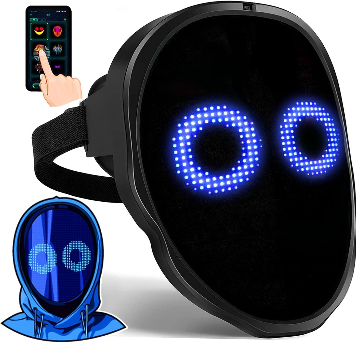 Gootus LED Halloween Mask with Gesture Sensing & Customizable Gootus LED Halloween Mask with Gesture Sensing & Customizable
