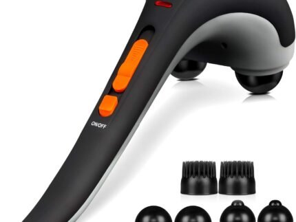 HANGSUN Handheld Neck Back Massager for Pain Relief Deep Tissue, Double Head Full Body Percussion Massage MG400 for Shoulder, Leg, Foot, Muscles