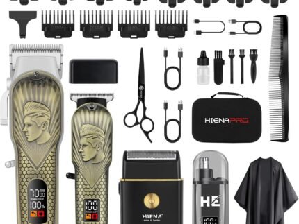 HIENA PRO Professional Hair Clippers for Men Clippers and Trimmer Set