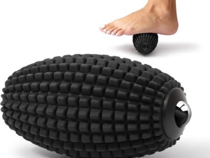 HODEMI Vibrating Massage Ball Roller with Rolling Head, 3 Speeds, Black