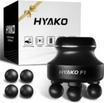 HYAKO F1 Handheld Deep Tissue Massager | Muscle Pain Relief,5 Speed 4 Heads