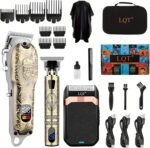 Hair Clippers Set for Men, Hair Clipper Trimmer with LED Display, Professional Cordless Hair Clipper Shaver Beard Trimmer, Hair Cutting Machine for Men, Holiday Gift for Him Father’s Day Gift