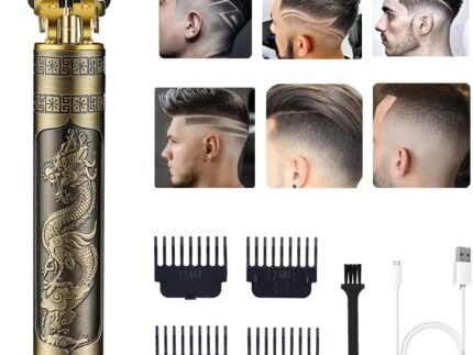 Hair Clippers for Men, Cordless Electric Hair Trimmer Rechargeable Beard Trimmer Shaver, Electric T Blade Trimmer Zero Gapped Edgers Hair Cutting Kit with Guide Combs(Dragon)
