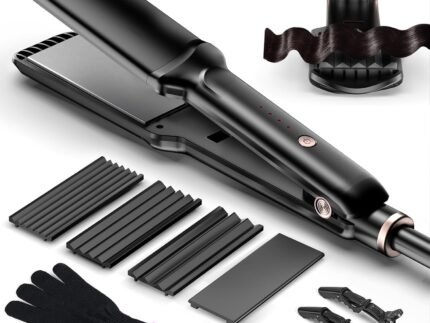 Hair Crimper Waver, Professional Hair Straightener Beach Waves Curling