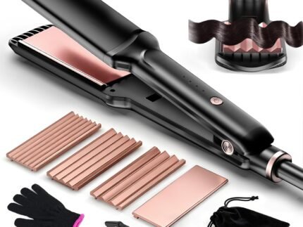 Hair Crimper for Women, 4-in-1 Ceramic Cripple Hair Iron Set