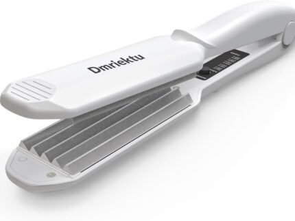 Hair Crimper for Women, Dmriektu Crimping Iron for Volumizing Fluffy Hairstyle, Crimper Hair Iron with Ceramic Hair Styling Tools for Women Girls Adjust Temp Dual Voltage Auto Off
