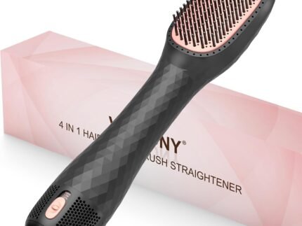 Hair Dryer Brush Blow Dryer Brush Straightener, 4-in-1 Professional 1200W Ionic Hot Air Brush Styler with Ceramic & Tourmaline Technology, One Step Hair Dryer & Styler Volumizer for All Hair Types