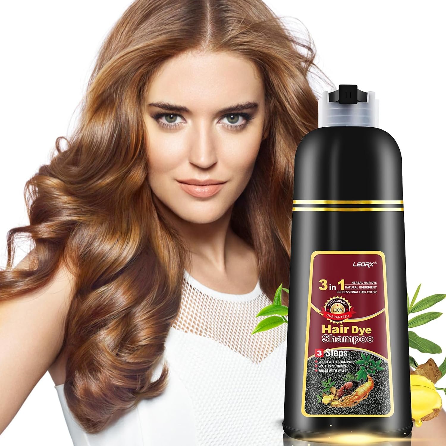 Hair Dye Shampoo, Leorx 3 In 1 Brown Color Shampoo Hair Dye For Refresh Hair Instant Herbal Coloring Shampoo For Women&Men – Tintes Para El Cabello Profesional – 16.9 oz Hair Dye Shampoo, Leorx 3 In 1 Brown Color Shampoo Hair Dye For Refresh Hair Instant Herbal Coloring Shampoo For Women&Men – Tintes Para El Cabello Profesional – 16.9 oz