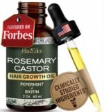 Hair Growth Oil with Rosemary, Castor & Biotin, Dry Scalp Treatment, 2 Oz