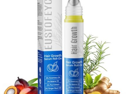 Hair Growth Serum Roll On with 3% Rosemary,3% Batana Oil,2% Pea Extract,2% Ginger Root Oil,Stronger Root,stimulate follicle,Hair Thicker,Hair Loss Treatment,Hair Growth Serum(30ML/1.01FL.OZ)