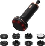 Handheld Cellulite Massager, Body Sculpting Machine, Rechargeable & Cordless, Stomach Fat Massager With 8 Massage Heads 2 Mesh Covers, Massage Abdominal Belly Thighs Butt Neck for Women Men at Home