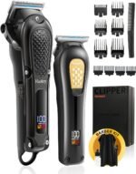 Haokry Hair Clippers & Trimmer for Men,Professional Barber Clippers and Trimmers Set,Mens Cordless Hair Clipper for Barbers Haircut Kit,Beard Trimmer,Rechargeable Electric Shaver