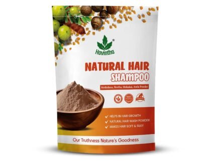 Havintha Natural Hair Shampoo With Herbal Amla Reetha Shikakai And Methi Dana Powder For Men & Women, Totally Organic | Paraben And Sulphate Free Shampoo - 227gm (Pack of 1)
