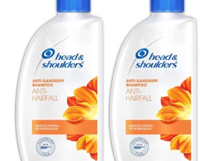Head & Shoulders Anti Hair fall Shampoo, 2 Pack Anti Dandruff Shampoo, Relieves Dry Scalp and Repairs Damage, Fresh Scent, 22 oz Pump Bottles