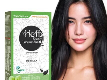 Herb Speedy Color Cream (Soft Black, 1 Pack) – Korean Herbal Vegan Hair Dye