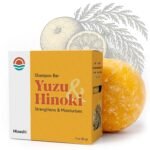 Hizashi Shampoo Bar, All Natural with Organic Shea, Cocoa Butter & Argan Oil, Strengthens & Moisturizes Hair, Paraben, Sulfate & Silicone Free – Vegan & Cruelty Free, Made in USA Yuzu & Hinoki