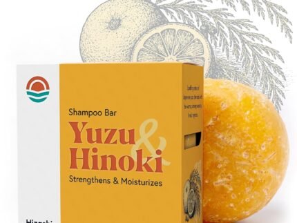 Hizashi Shampoo Bar, All Natural with Organic Shea, Cocoa Butter & Argan Oil, Strengthens & Moisturizes Hair, Paraben, Sulfate & Silicone Free – Vegan & Cruelty Free, Made in USA Yuzu & Hinoki