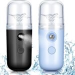 Honoson 2 Pack Nano Facial Mister Portable Sprayer(Black and Blue)