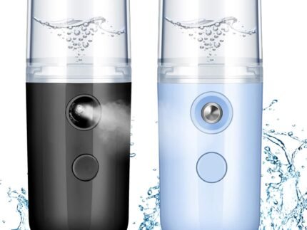 Honoson 2 Pack Nano Facial Mister Portable Sprayer(Black and Blue)