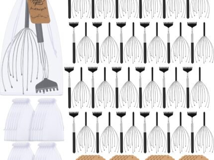 Hoolerry 24 Sets Massage Gifts Head Massager Back Scratcher,Black