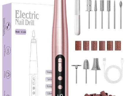 Hoxida Cordless Nail Drill 35000RPM , Rechargeable Nail File LCD Display