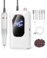Hoxida Professional Nail Drill 45000RPM,Electric Nail File with LCD Display