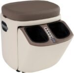 Human Touch Reveal Foot & Calf Massager Ottoman – Heated Air Compression, 3 Auto-Massage Programs & Adjustable Intensity for Stress Relief, Plantar Fasciitis, & Circulation – Includes 1-Year Warranty