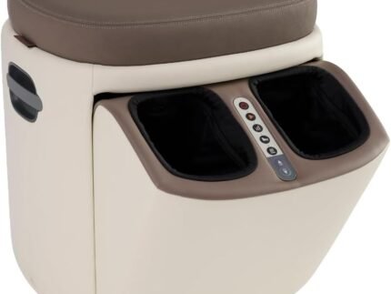 Human Touch Reveal Foot & Calf Massager Ottoman – Heated Air Compression, 3 Auto-Massage Programs & Adjustable Intensity for Stress Relief, Plantar Fasciitis, & Circulation – Includes 1-Year Warranty