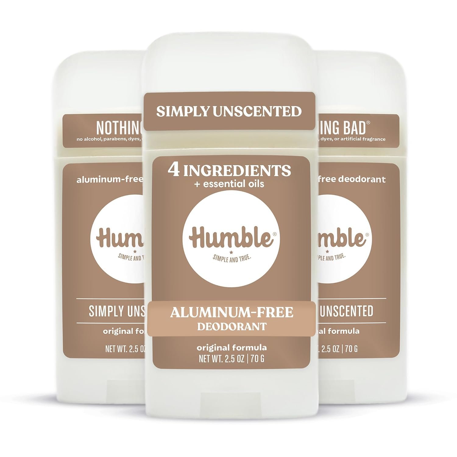 Humble Aluminum-Free Deodorant, Simply Unscented – 3 Pack Humble Aluminum-Free Deodorant, Simply Unscented – 3 Pack