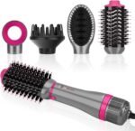 IG INGLAM Hair Dryer Brush Set, Interchangeable 4-in-1 Blowout Brush Kit