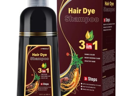 IIIMEIDU Dark Brown Hair Dye Shampoo 3 in 1 for Gray Hair