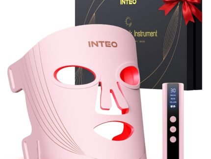 INTEO Red Light Therapy Mask, 850nm NIR & 660nm, LED Face Mask at Home