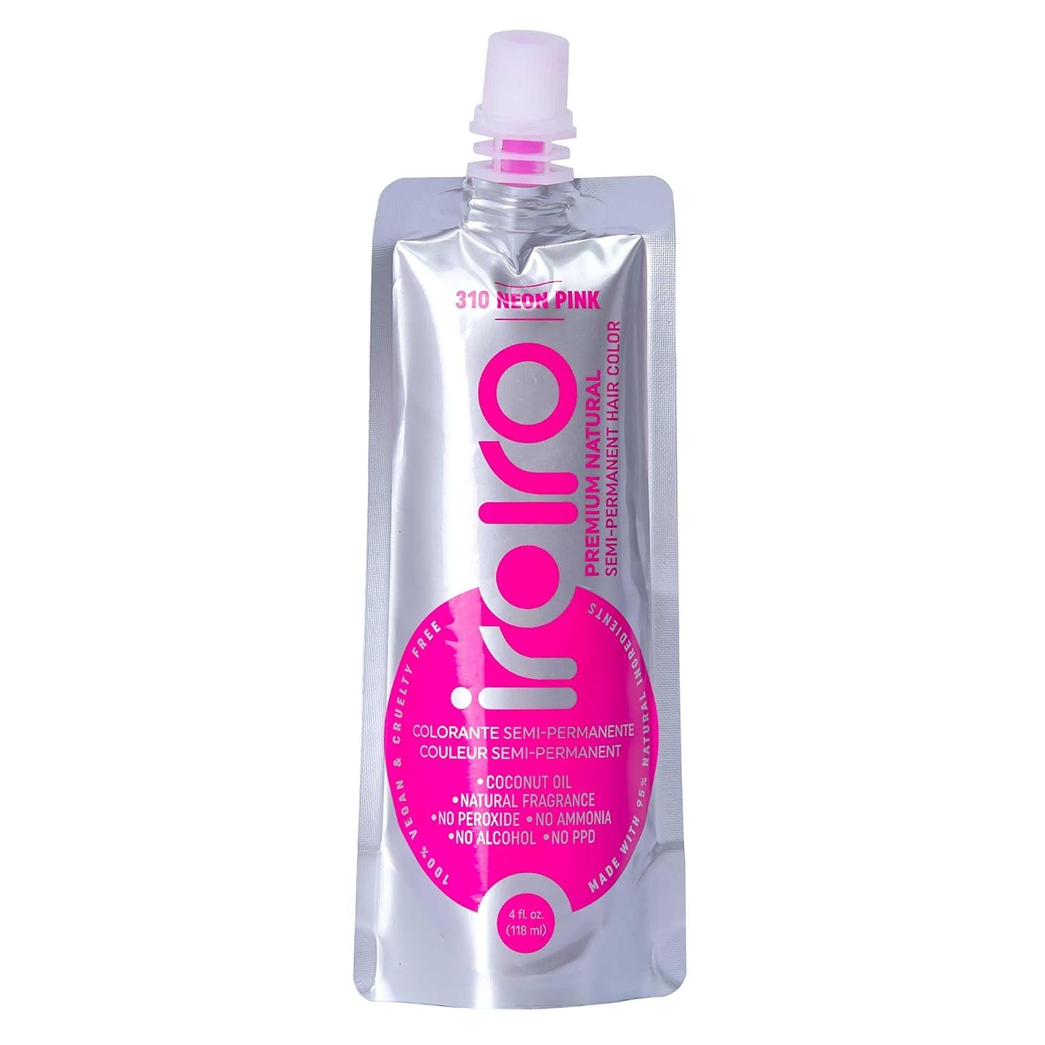 IROIRO Premium Natural Semi-Permanent Hair Color 310 Neon Pink (4oz) IROIRO Premium Natural Semi-Permanent Hair Color 310 Neon Pink (4oz)