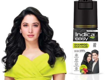 Indica Easy Shampoo In Hair Colour| Natural Black | 180ml (6.08 oz)