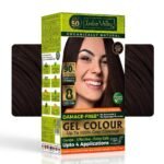 Indus Valley Brown Hair Dye, Dark Brown Organic Gel Hair Colour 1.0 Dark Brown, Safer Alternative to Ammonia, Peroxide & Chemical Colours, Up to 100% Grey Coverage, Lasts 28 Shampoos