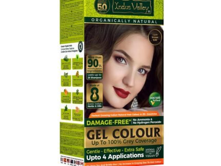 Indus Valley Brown Hair Dye, Light Brown 5.0, Gel Hair Colour 1.0 Dark Brown, Safer Alternative to Ammonia, Peroxide & Chemical Colours, Up to 100% Grey Coverage, Lasts 28 Shampoos