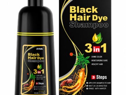 Ivnil Black Hair Dye Shampoo Color Shampoo for Gray Coverage for Women Men