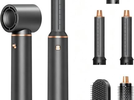 JINYAWA Hair Dryer Brush 5 in 1, Hot Air Brush Air Curler, Air Styler Hair Styler Without Heat Damage, Multistyler Blow Dryer Brush, Powerful Hair Styling Tools for Drying,Curl,Volumize and Straighten