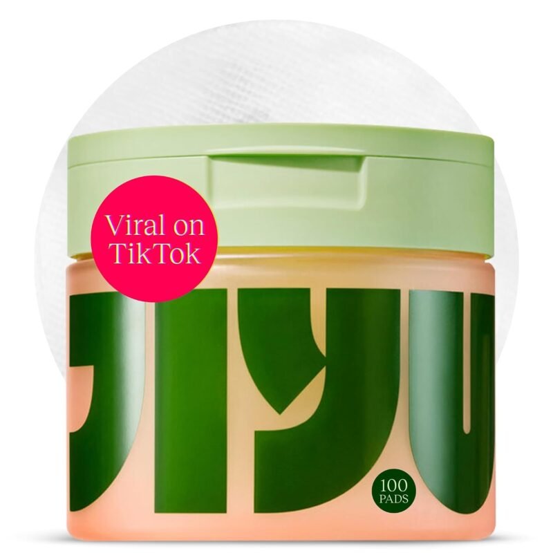 JIYU Toner Pads – Korean Skincare for Dark Spots, Wrinkles & Dull Skin – Hydrating Facial Treatment with Snail Mucin, Niacinamide, Peptides & Centella – 100 Count
