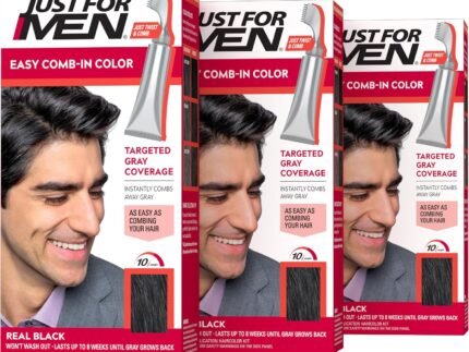 Just For Men Touch of Gray, Mens Hair Color Kit with Comb Applicator for Easy Application
